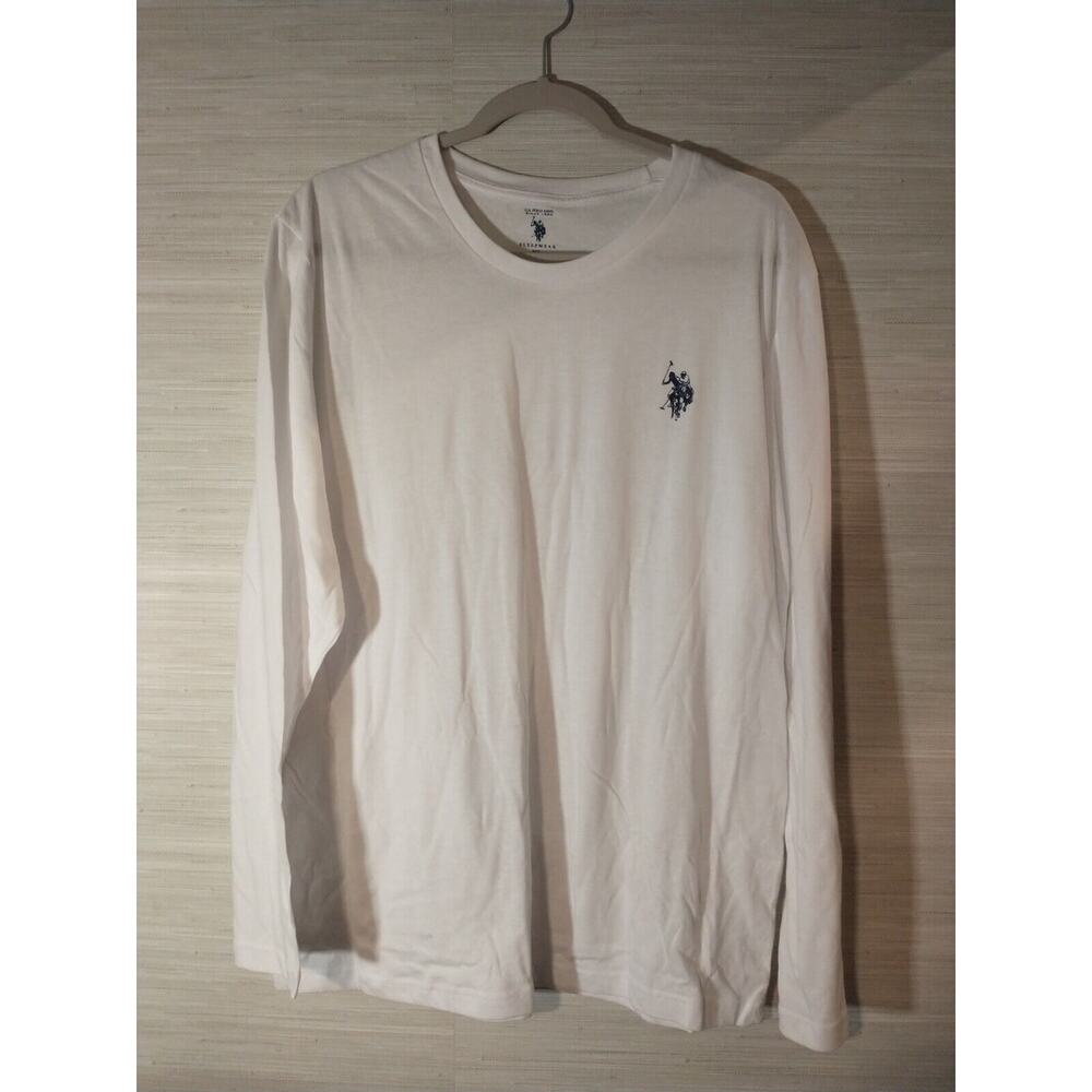 U.S Polo Association Shirt Adult XL White Pony Sleep Wear Long Sleeve